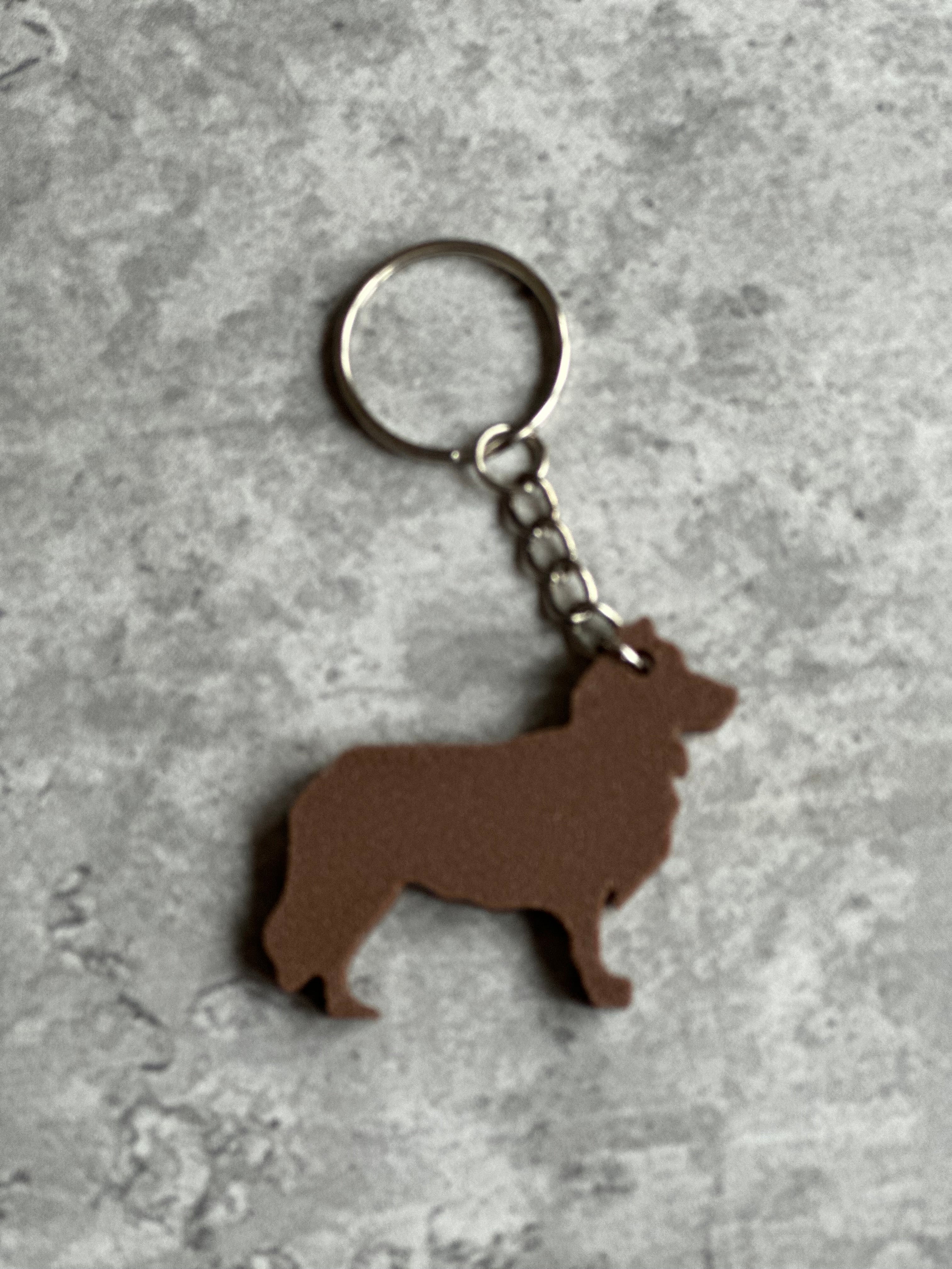 Border Collie Dog Keyring | Unique Personalised Gifts