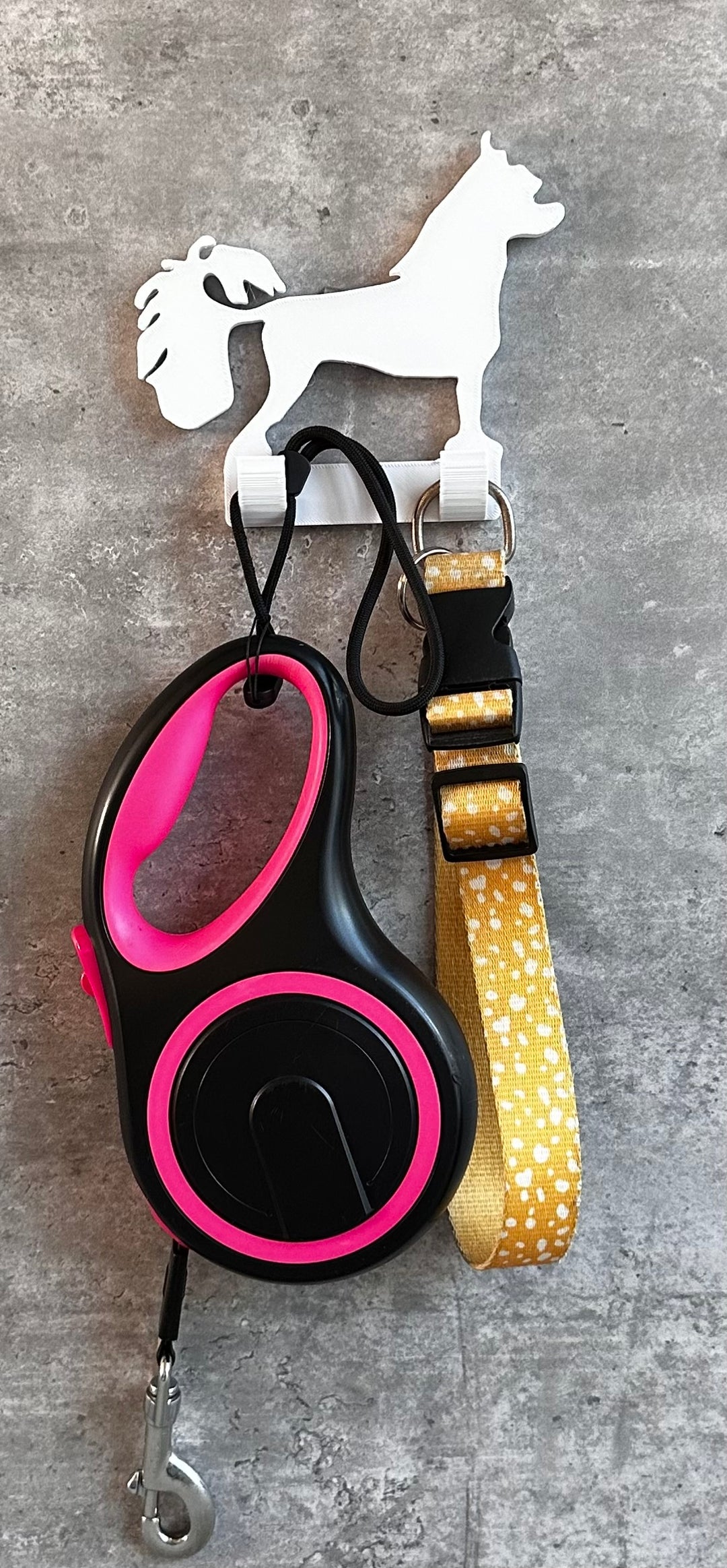 Chinese Crested Dog lead hook Stl File | 3D Printed | Unique Personalised Gifts