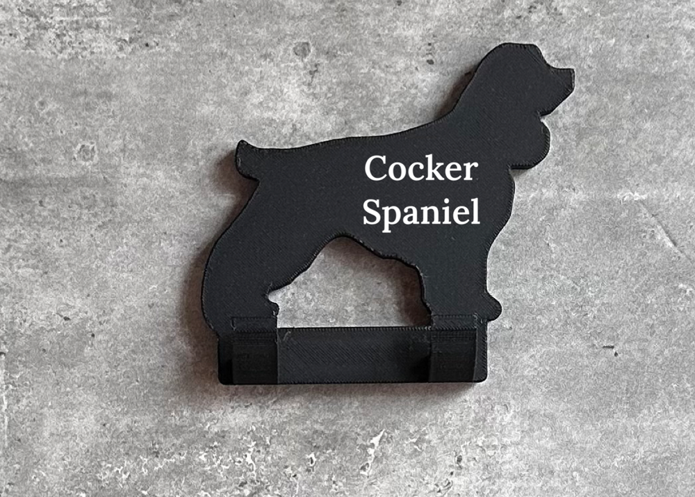 Cocker Spaniel Dog Lead Hook Stl File | 3D Printed | Unique Personalised Gifts