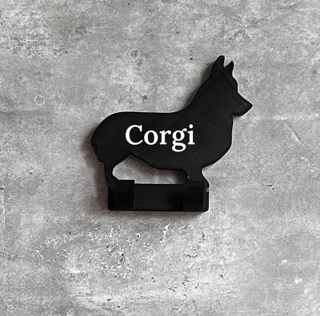 Corgi Dog Lead Hook Stl File | 3D Printed | Unique Personalised Gifts