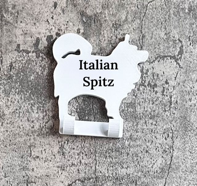 Personalised Italian Spitz Dog Lead Hook | 3D Printed | Unique Personalised Gifts