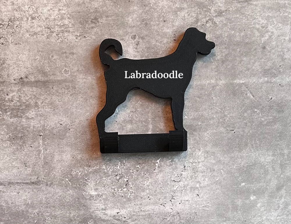 Personalised Labradoodle Dog Lead Hook | 3D Printed | Unique Personalised Gifts