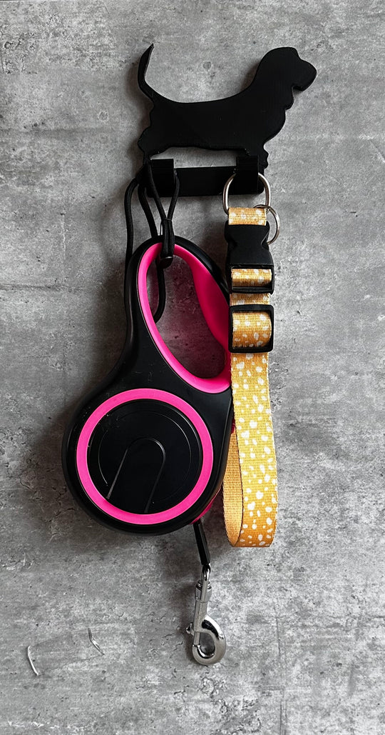 Colorful Basset Hound Dog Lead Hook 3D