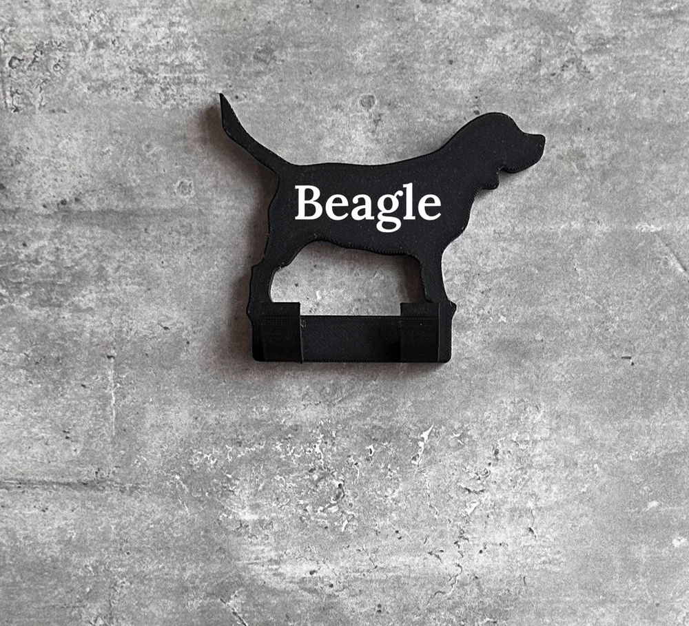 Personalised Beagle Dog Lead Hook | 3D Printed | Unique Personalised Gifts