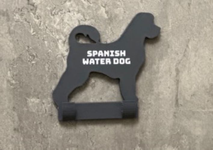 Personalised Spanish Water Dog Lead Hook | 3D Printed | Unique Personalised Gifts