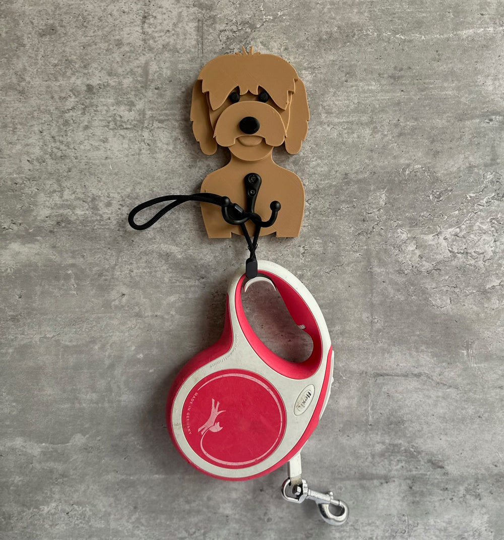 Cockapoo dog face hook (stl file)