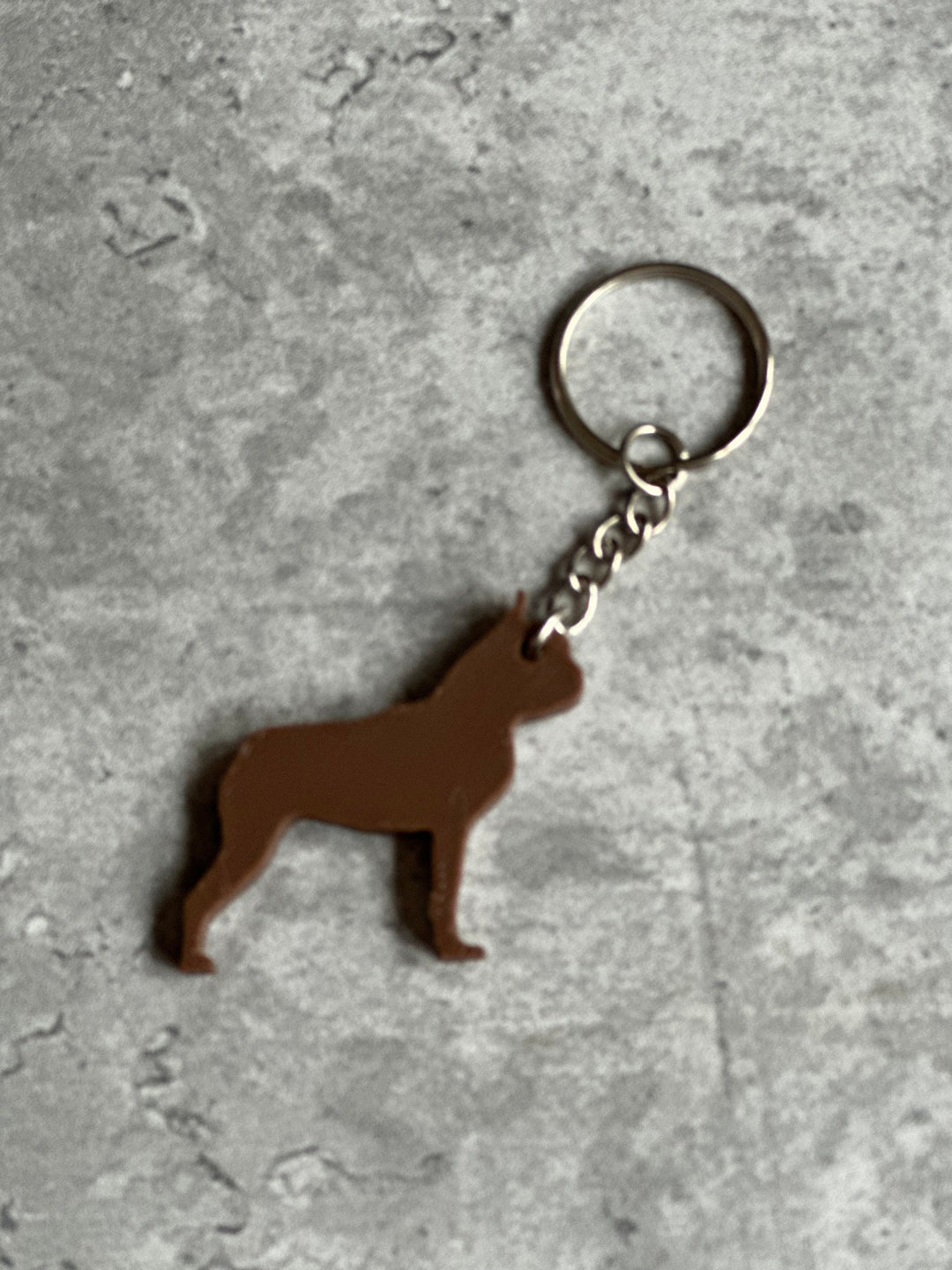 Personalised Boston Terrier Dog keyring (3D Printed)