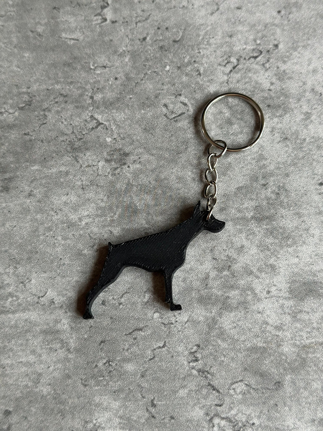 Personalised Doberman - withTail Dog keyring (3D Printed)