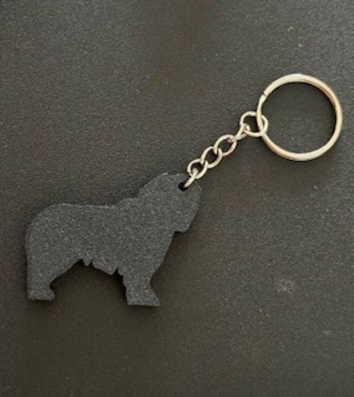 Personalised Old English Sheepdog Dog keyring (3D Printed)