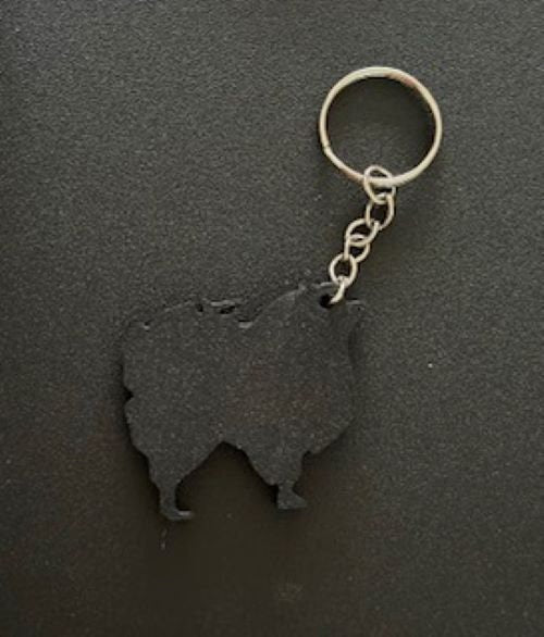 Personalised Pomeranian Dog keyring (3D Printed)