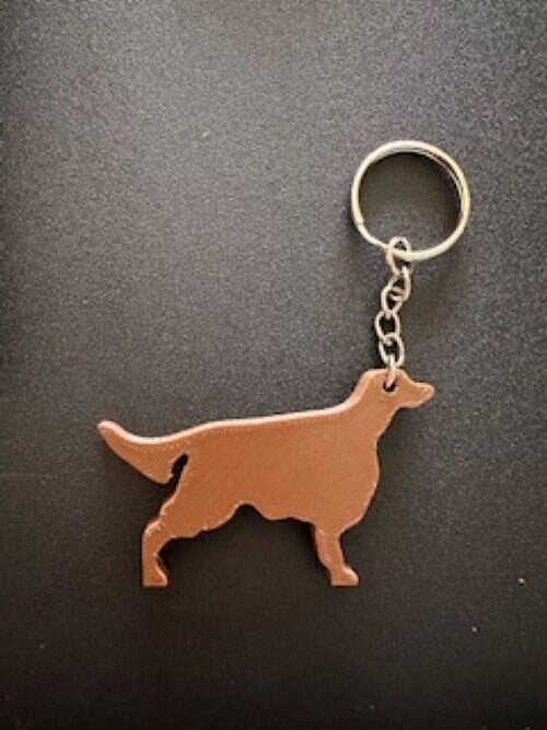Personalised Red Setter Dog keyring (3D Printed)