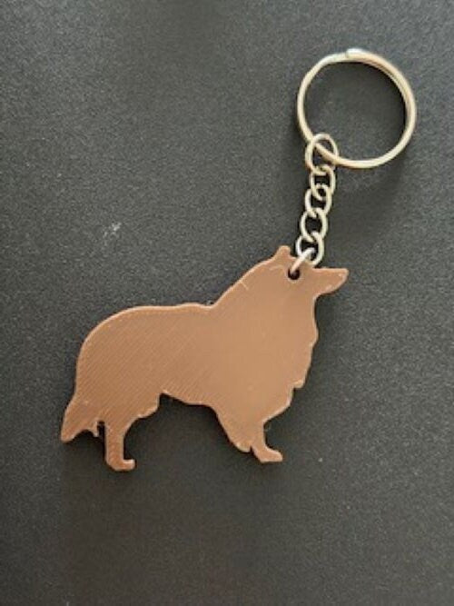 Personalised Sheltie Dog keyring (3D Printed)
