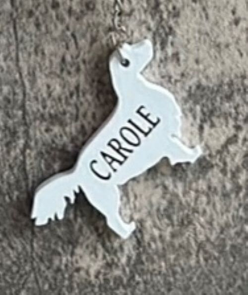 Personalised Spinger Spanial Dog keyring (3D Printed)