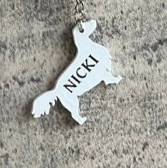 Personalised Spinger Spanial Dog keyring (3D Printed)