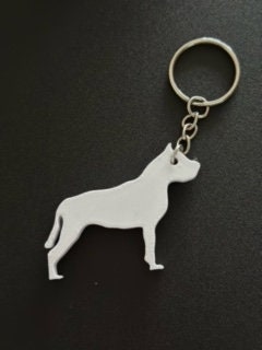 Personalised Staffordshire Terrier Dog keyring (3D Printed)