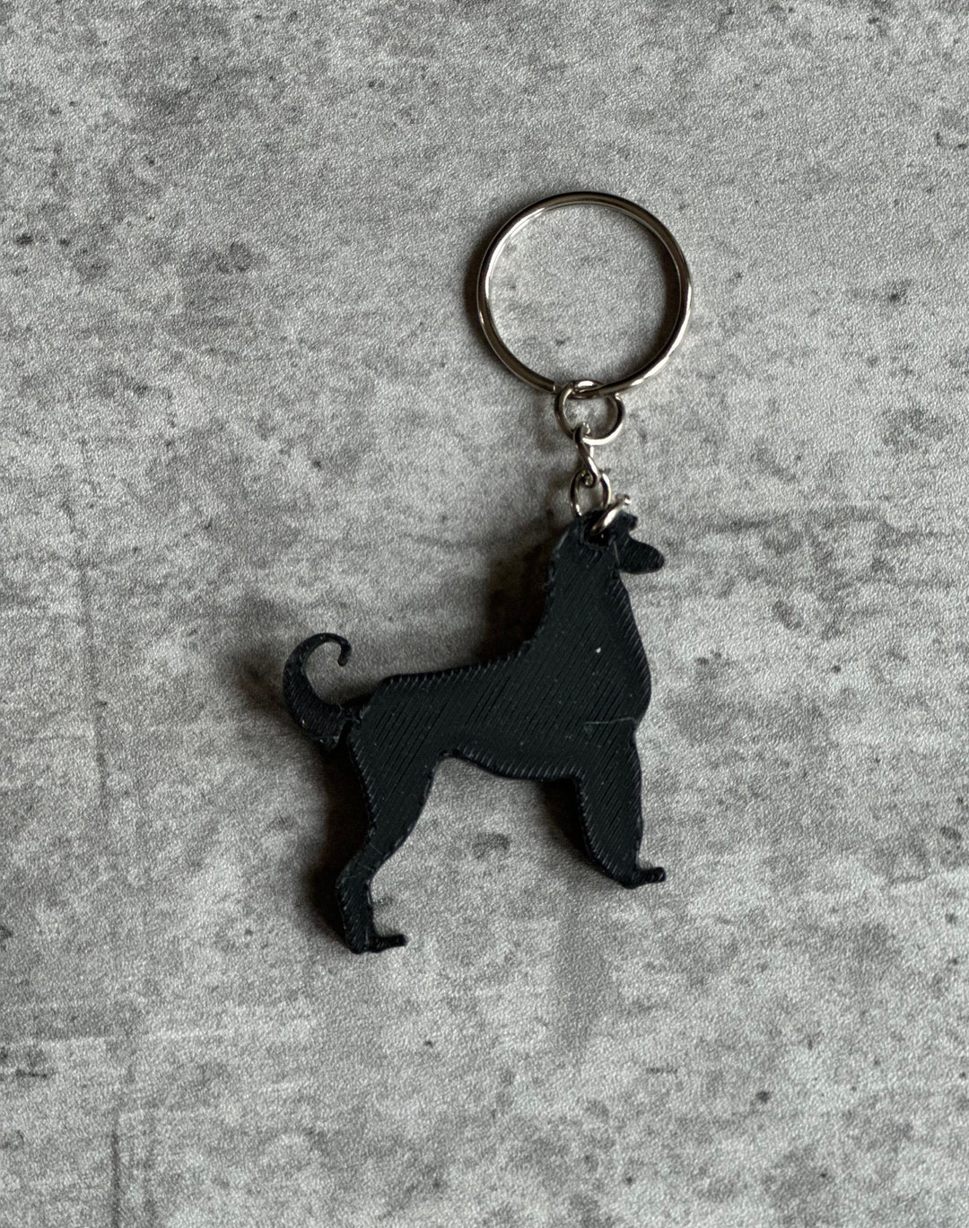 Personalised Afghan Hound Dog keyring (3D Printed)