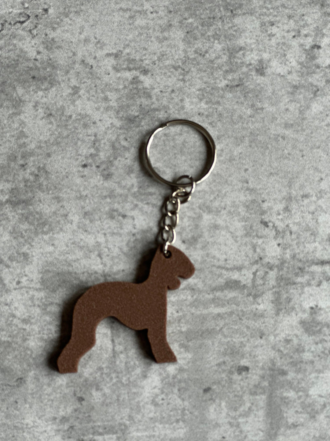 Personalised Bedlington Terrier Dog keyring (3D Printed)