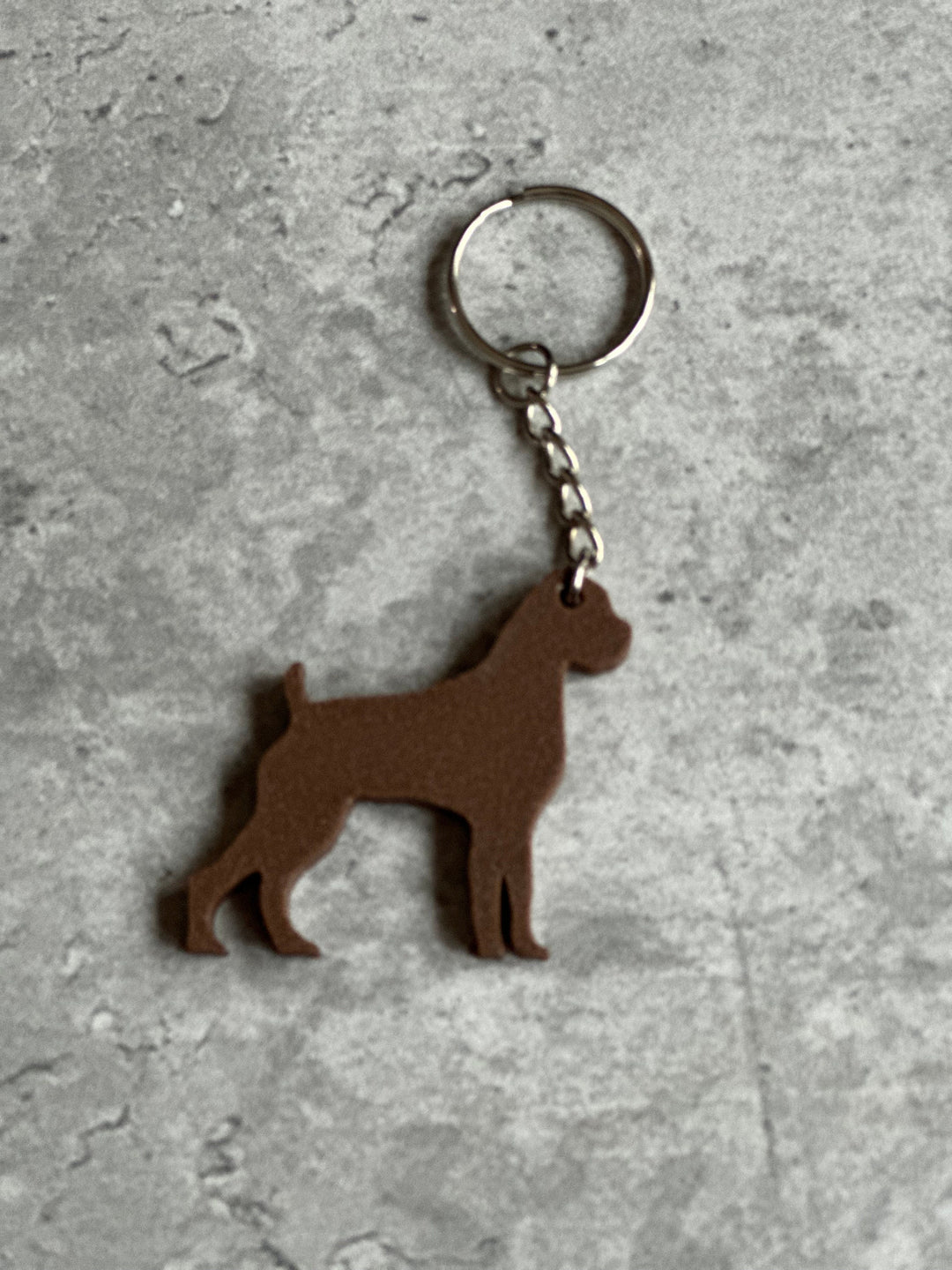 Personalised Boxer Without Tail Dog keyring (3D Printed)