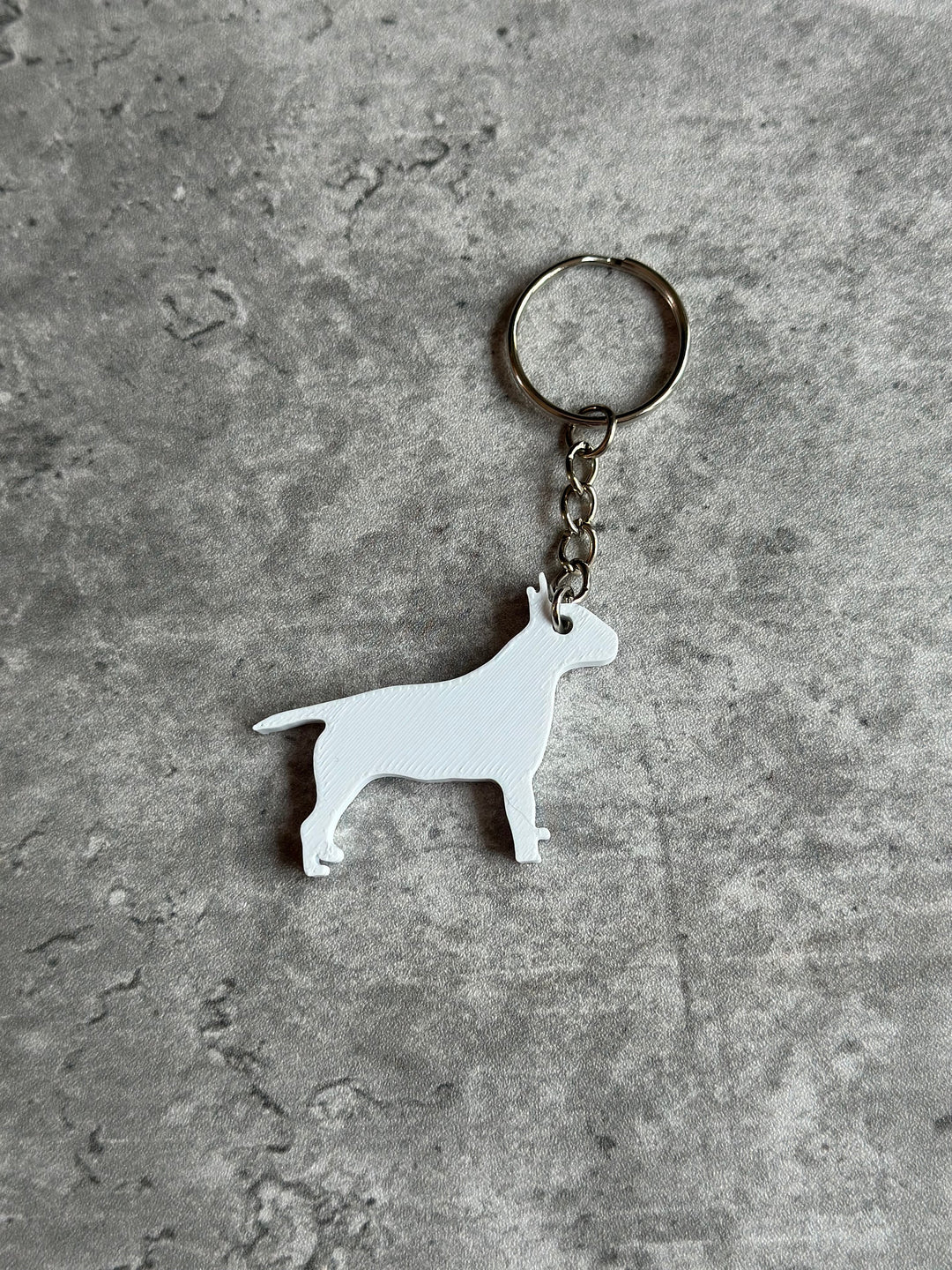 Personalised Bull Terrier Dog keyring (3D Printed)