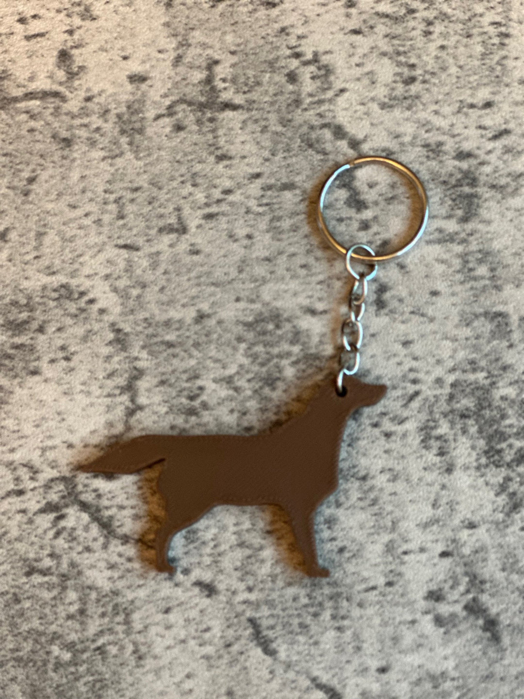 Personalised Flat Coated Retreiver Dog keyring (3D Printed)