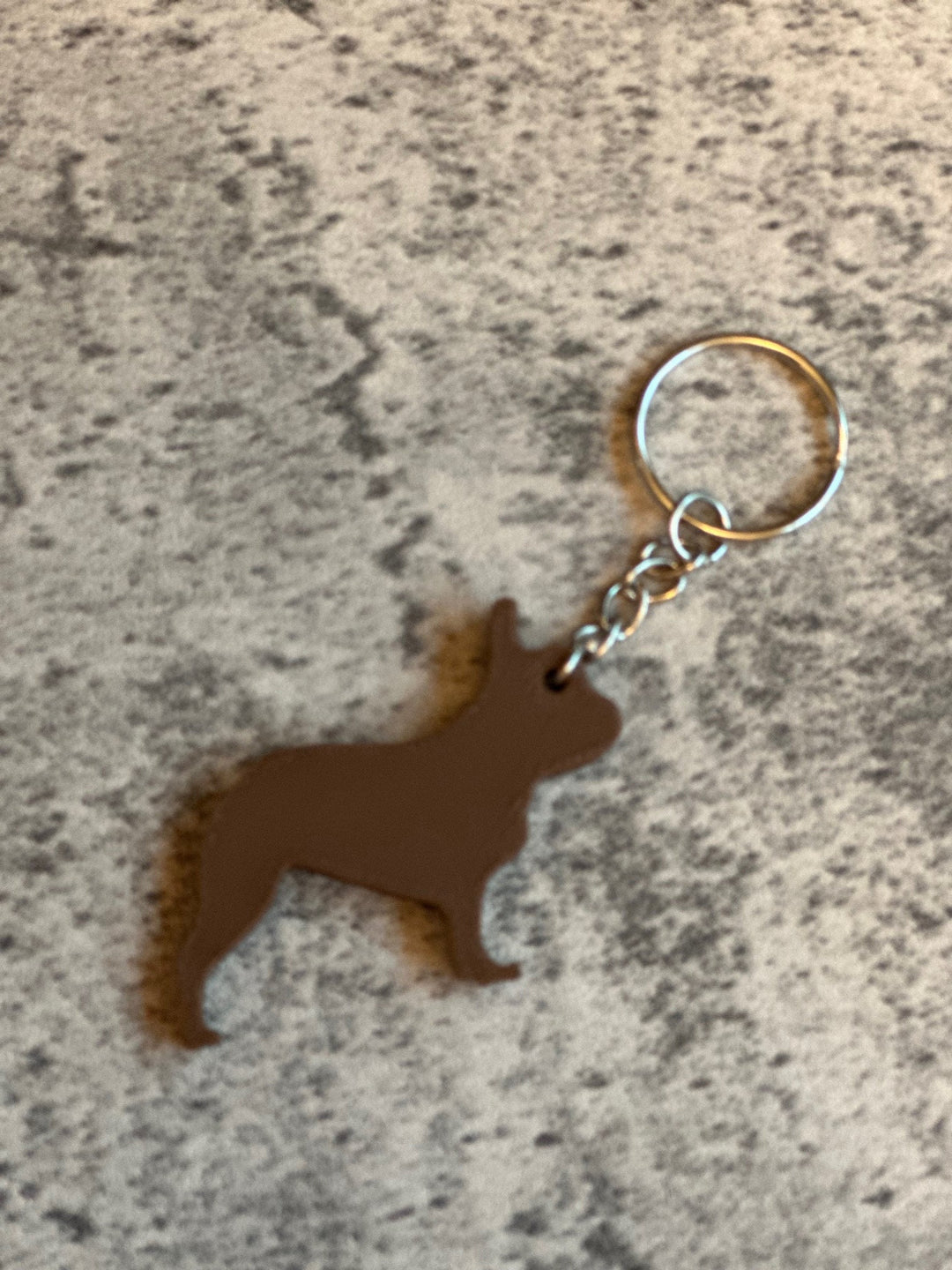 Personalised French Bull Dog keyring (3D Printed)