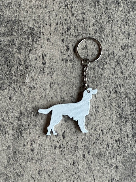 Personalised Irish Setter Dog keyring (3D Printed)