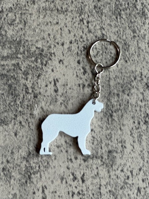 Personalised Irish Wolfhound Dog keyring (3D Printed)