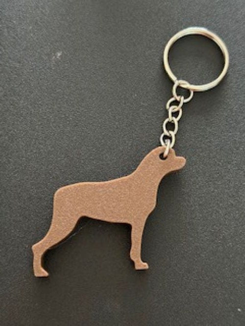 Personalised Rottweiler Dog keyring (3D Printed)