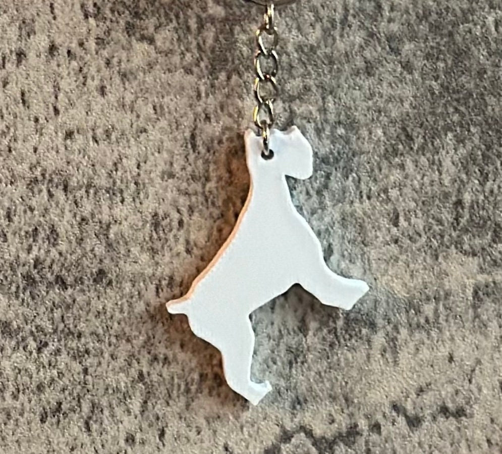 Personalised Standard Schnauzerl Dog keyring (3D Printed)