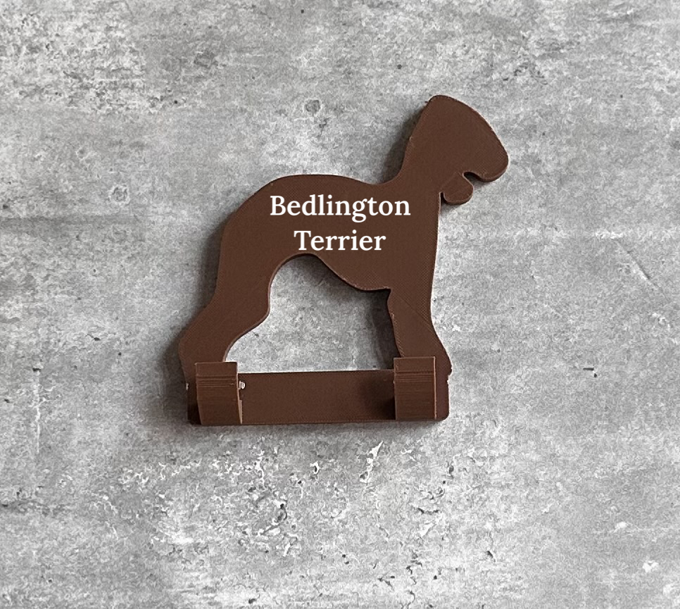 Personalised Bedlington Terrier Dog Lead Hook | 3D Printed | Unique Personalised Gifts
