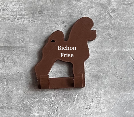 Bichon Frise Dog Lead Hook 3D | 3D Printed | Unique Personalised Gifts