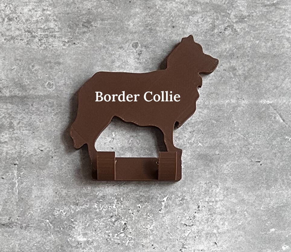 Personalised Border Collie Dog Lead Hook | 3D Printed | Unique Personalised Gifts