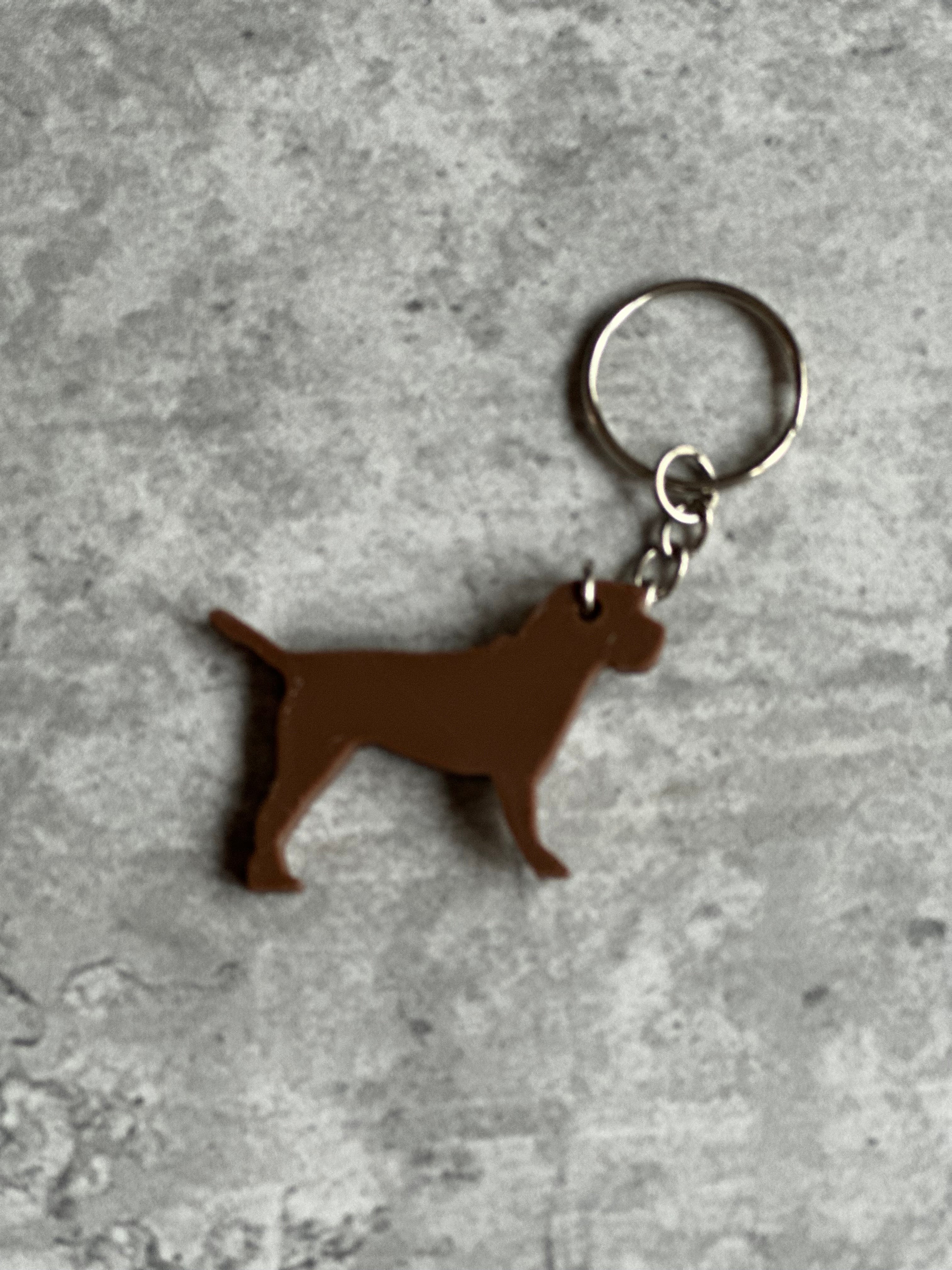 Border Terrier Dog Keyring | Unique Personalised Gifts