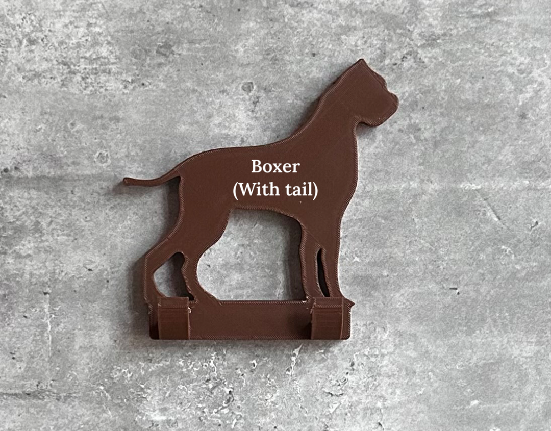 Boxer Tail Dog Lead Hook Stl File | 3D Printed | Unique Personalised Gifts