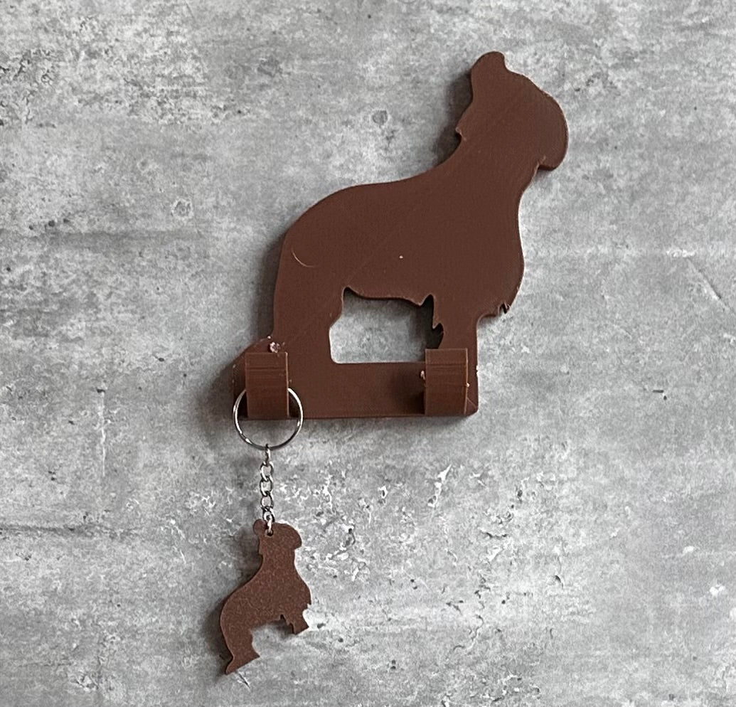 Personalised Briard  Dog Lead Hook | 3D Printed | Unique Personalised Gifts