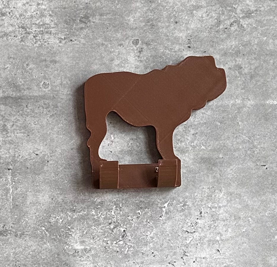 Personalised  Bulldog, Dog Lead Hook | 3D Printed | Unique Personalised Gifts