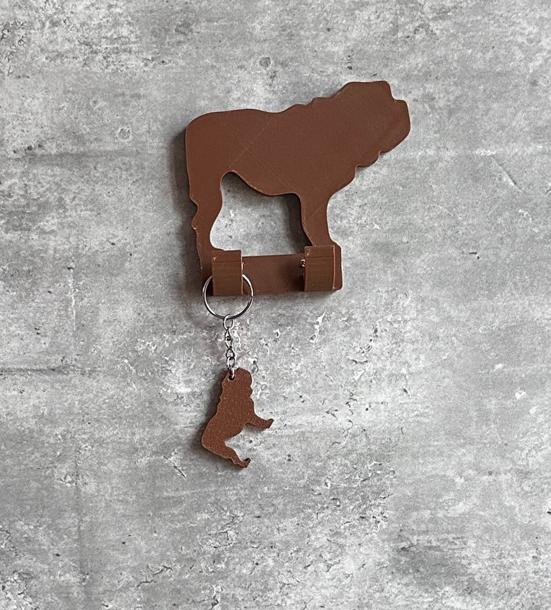 Personalised  Bulldog, Dog Lead Hook | 3D Printed | Unique Personalised Gifts