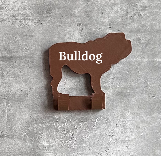 Personalised  Bulldog, Dog Lead Hook | 3D Printed | Unique Personalised Gifts