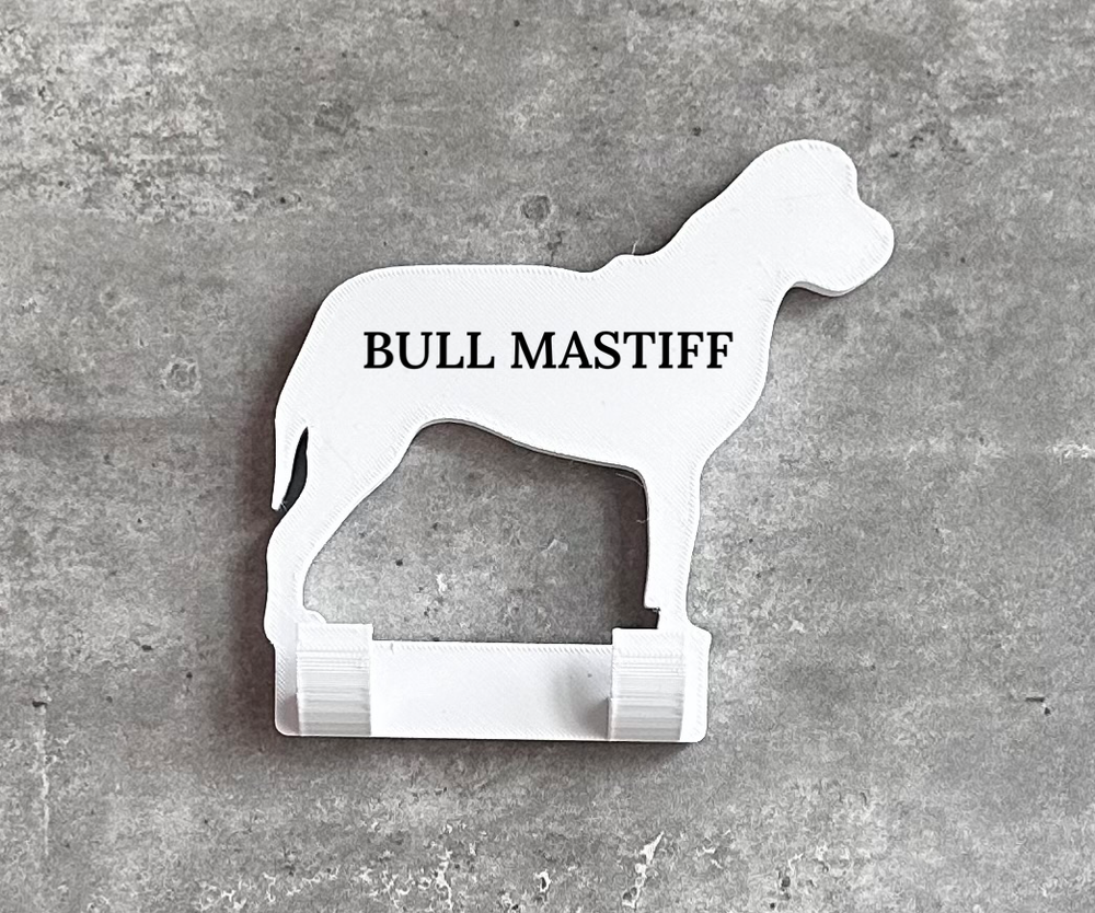 Bull Mastiff Dog lead hook Stl File | 3D Printed | Unique Personalised Gifts