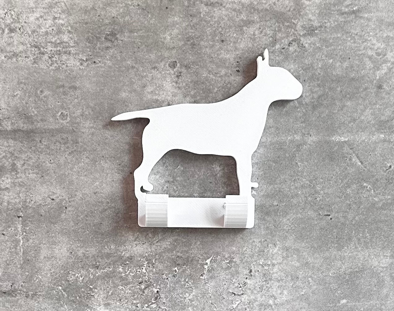 Personalised Bull Terrier Dog Lead Hook | 3D Printed | Unique Personalised Gifts