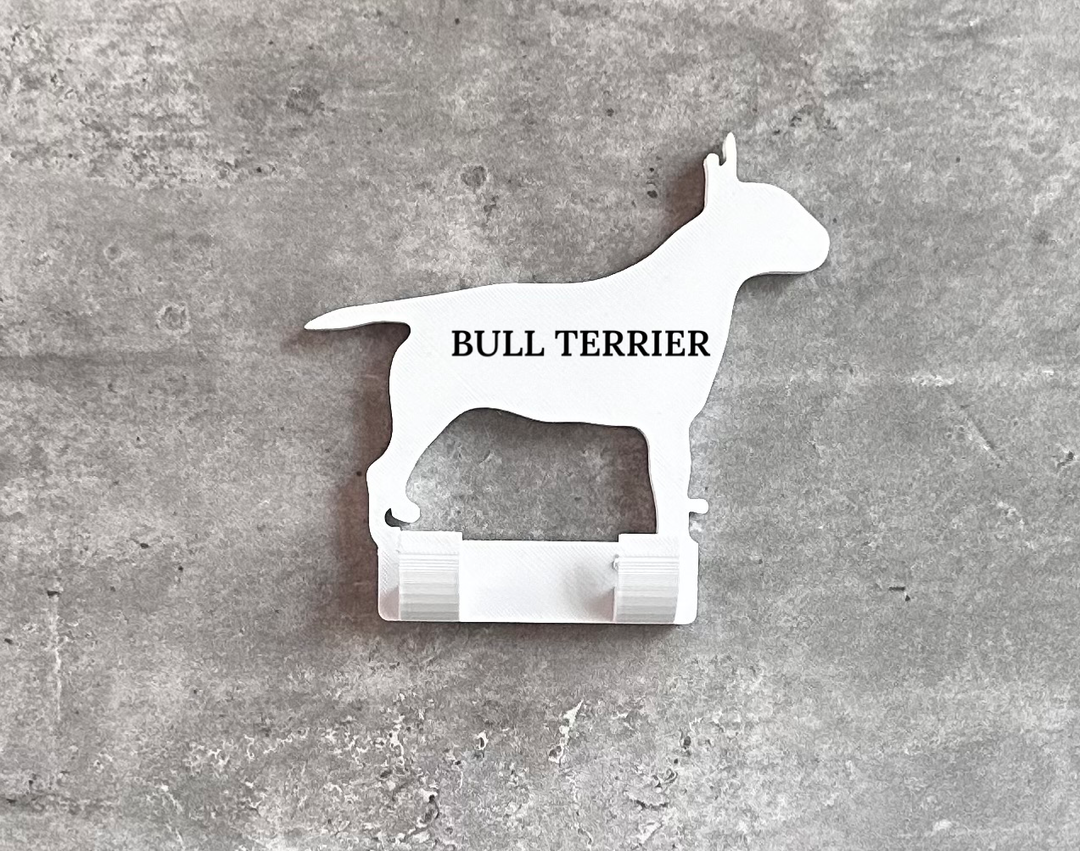 Bull Terrier Dog lead hook Stl File | 3D Printed | Unique Personalised Gifts