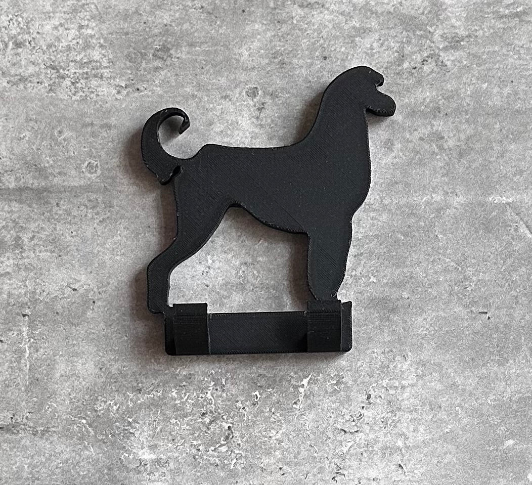 Afghan Hound Dog Lead Hook Stl File | Dog Hook stl File | Unique Personalised Gifts