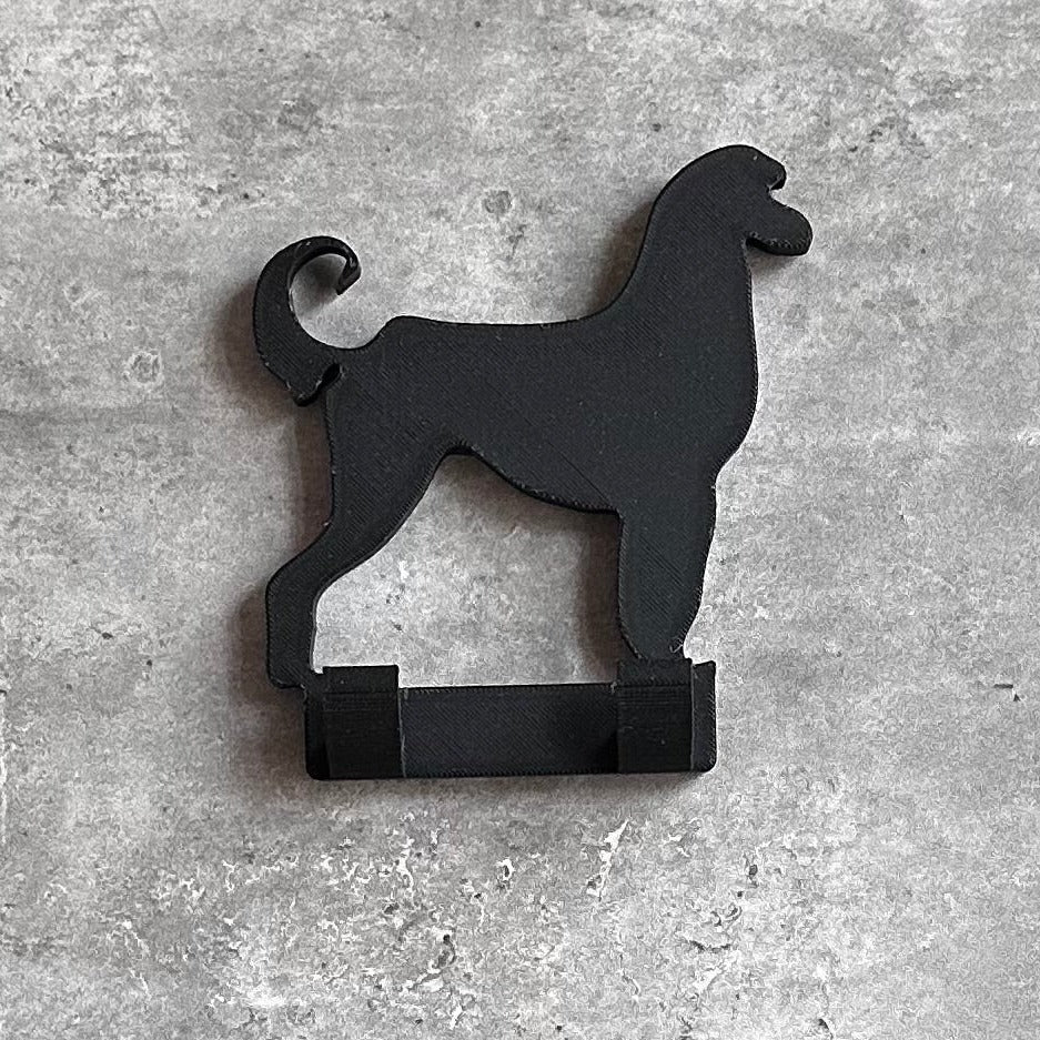 Personalised Afghan Hound Dog Lead Hook | 3D Printed | Unique Personalised Gifts