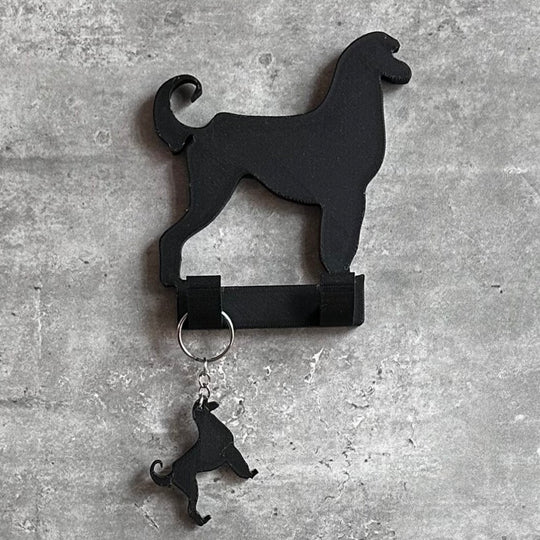 Personalised Afghan Hound Dog Lead Hook | 3D Printed | Unique Personalised Gifts