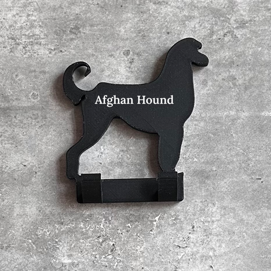 Personalised Afghan Hound Dog Lead Hook | 3D Printed | Unique Personalised Gifts