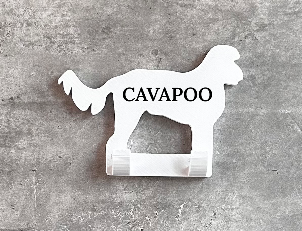 Cavapoo Dog lead hook Stl File | 3D Printed | Unique Personalised Gifts