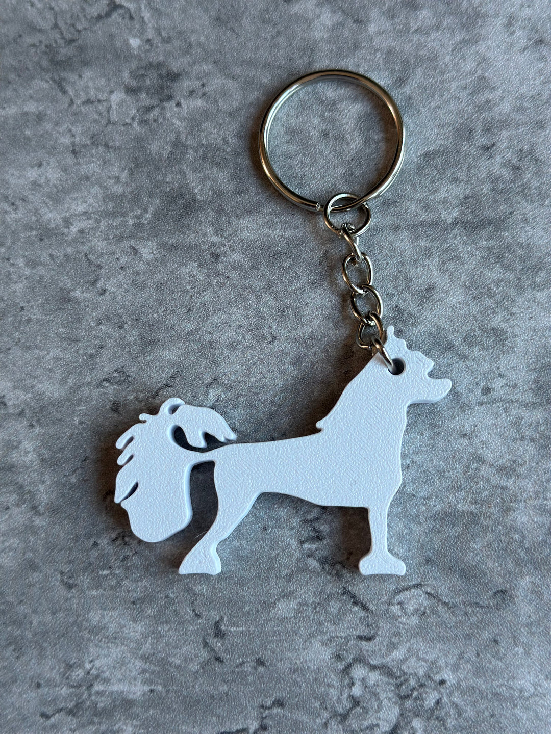 Chinese Crested Dog Keyring Stl File | 3D Printed | Unique Personalised Gifts