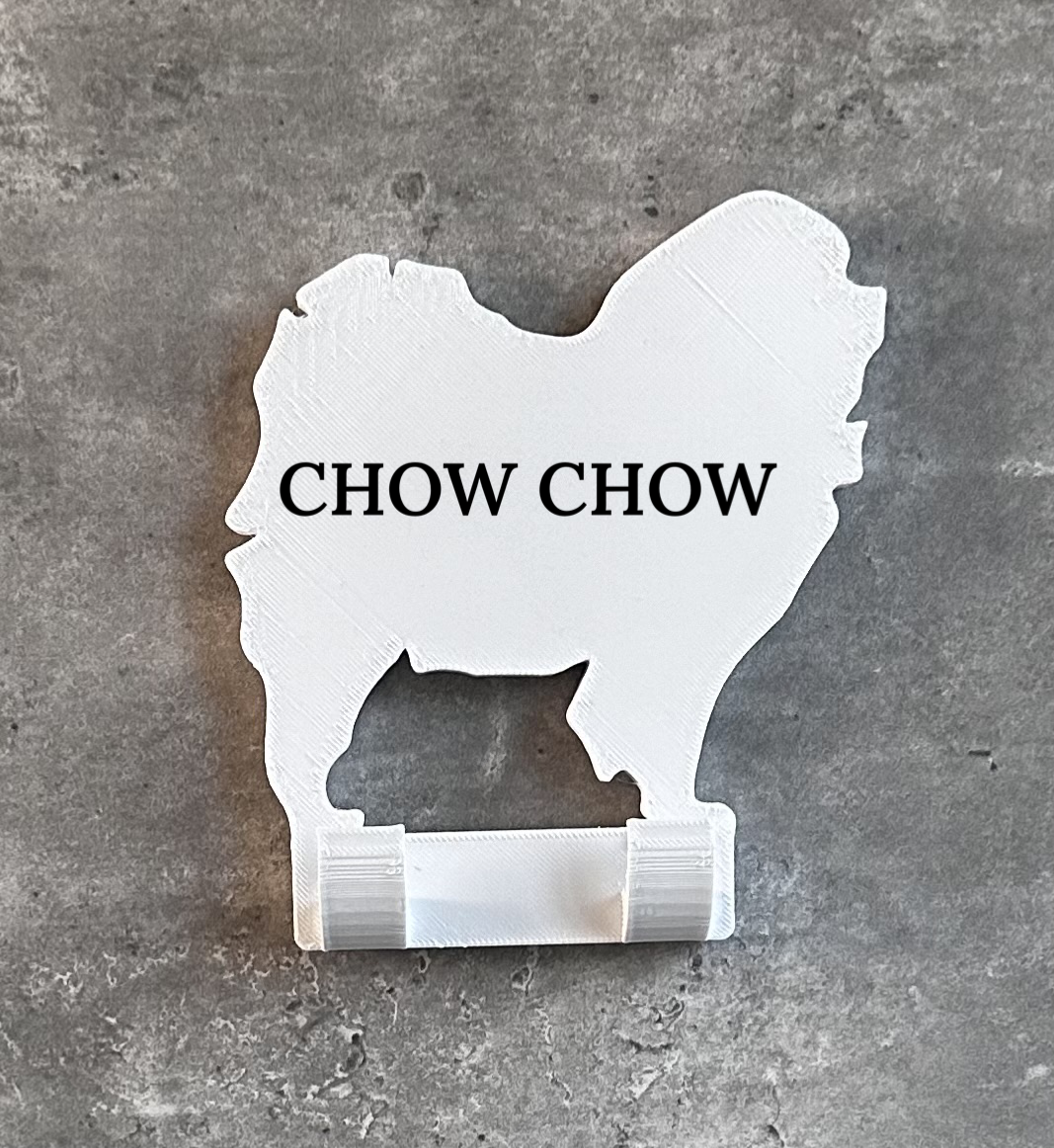 Chow Chow Dog lead hook Stl File | 3D Printed | Unique Personalised Gifts