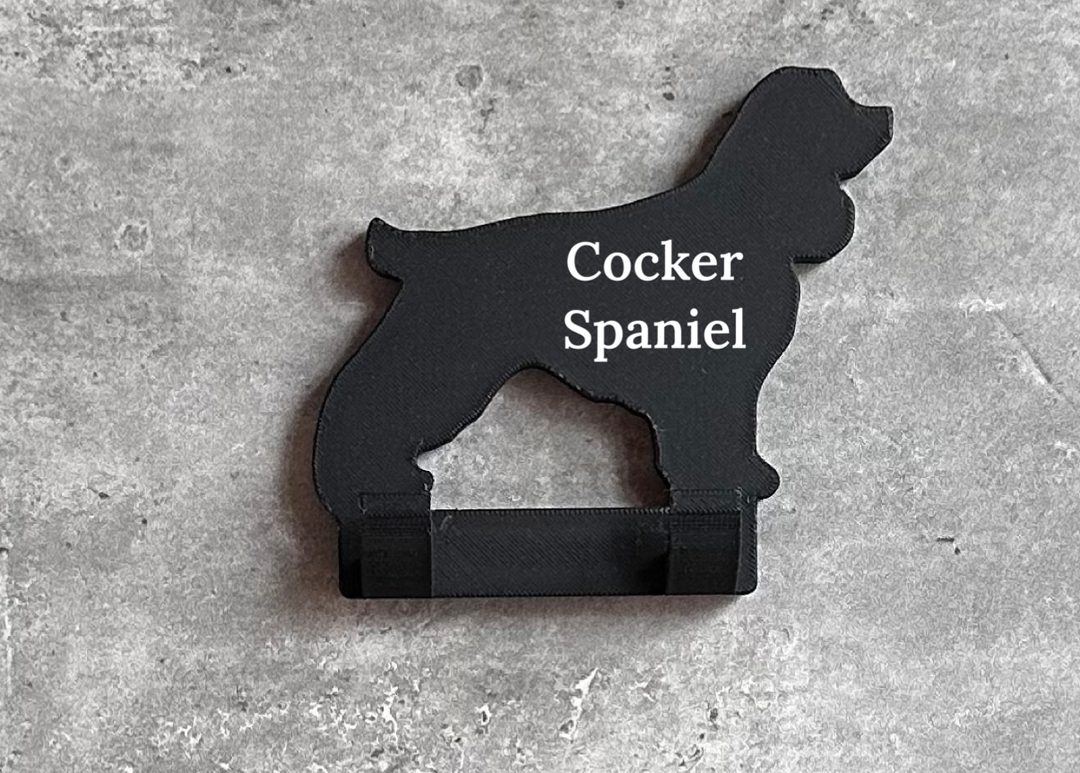 Personalised Cocker Spaniel  Dog Lead Hook | 3D Printed | Unique Personalised Gifts