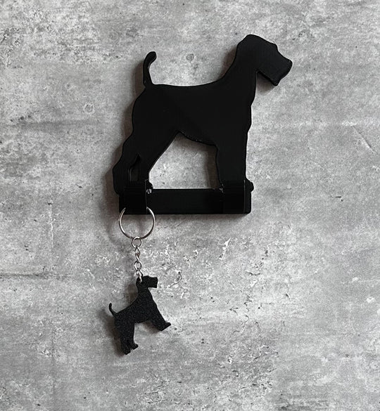 Personalised Airdale terrier Dog Lead Hook | 3D Printed | Unique Personalised Gifts